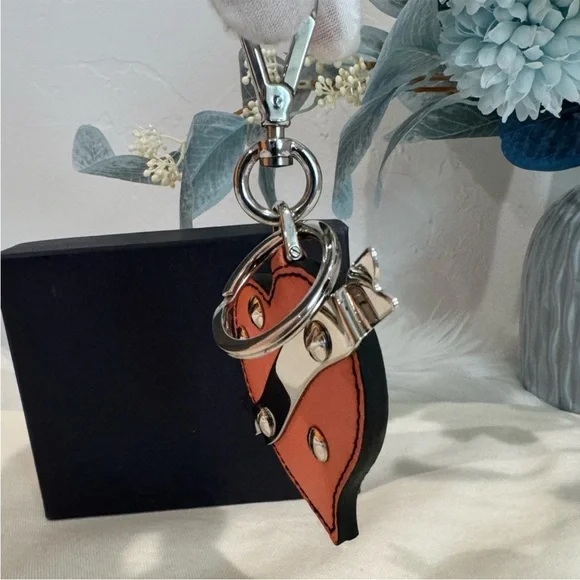 PRADA Saffiano Trick Heart Bag Charm - Picture 15 of 16